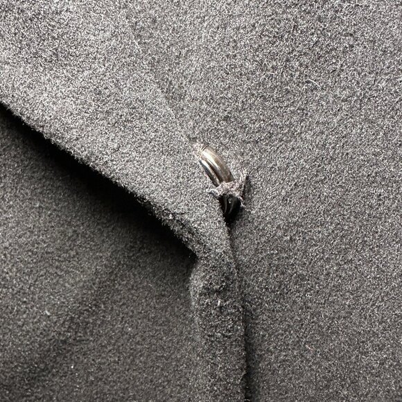 Women's 6 Trina Turk Black Wrap Peacoat with attached Belted Straps - Picture 14 of 15